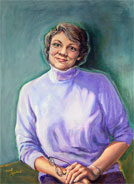 Barbara White.  Commissioned painting that hangs in Travis County courthouse.  Acrylic and Oil on canvas.