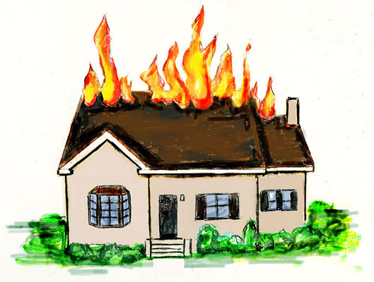 house on fire clipart - photo #1