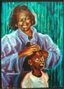  fine art, mother, daughter, portriat, oil, canvas, Austin artist